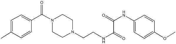 N~1~-(4-methoxyphenyl)-N~2~-{2-[4-(4-methylbenzoyl)-1-piperazinyl]ethyl}ethanediamide 结构式