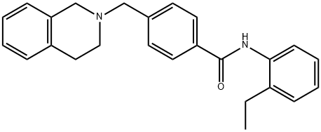 4-(3,4-dihydro-2(1H)-isoquinolinylmethyl)-N-(2-ethylphenyl)benzamide 结构式