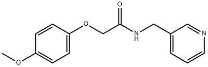 2-(4-METHOXYPHENOXY)-N-(3-PYRIDINYLMETHYL)ACETAMIDE 结构式