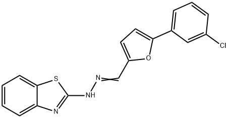 5-(3-chlorophenyl)-2-furaldehyde 1,3-benzothiazol-2-ylhydrazone 结构式