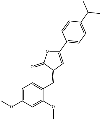 3-(2,4-dimethoxybenzylidene)-5-(4-isopropylphenyl)-2(3H)-furanone 结构式