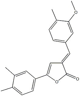 5-(3,4-dimethylphenyl)-3-(3-methoxy-4-methylbenzylidene)-2(3H)-furanone 结构式