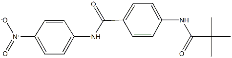 4-[(2,2-dimethylpropanoyl)amino]-N-{4-nitrophenyl}benzamide 结构式