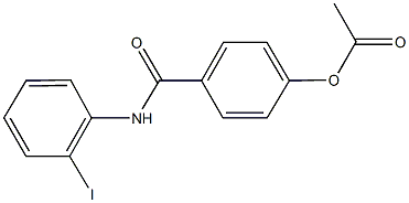 4-[(2-iodoanilino)carbonyl]phenyl acetate 结构式