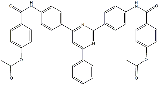 4-({4-[2-(4-{[4-(acetyloxy)benzoyl]amino}phenyl)-6-phenyl-4-pyrimidinyl]anilino}carbonyl)phenyl acetate 结构式