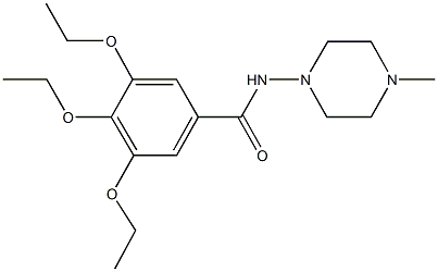 3,4,5-triethoxy-N-(4-methyl-1-piperazinyl)benzamide 结构式