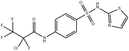2-chloro-2,3,3,3-tetrafluoro-N-{4-[(1,3-thiazol-2-ylamino)sulfonyl]phenyl}propanamide 结构式
