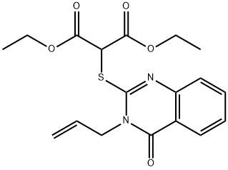 diethyl 2-[(3-allyl-4-oxo-3,4-dihydro-2-quinazolinyl)sulfanyl]malonate 结构式