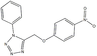 5-[({4-nitrophenyl}oxy)methyl]-1-phenyl-1H-tetraazole 结构式