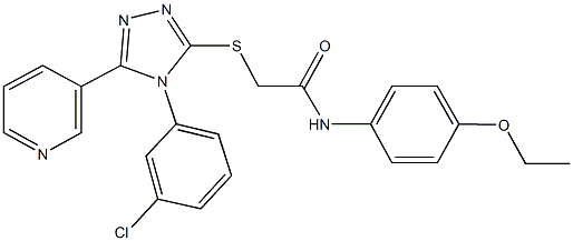 2-{[4-(3-chlorophenyl)-5-pyridin-3-yl-4H-1,2,4-triazol-3-yl]sulfanyl}-N-[4-(ethyloxy)phenyl]acetamide 结构式