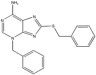 3-benzyl-8-(benzylsulfanyl)-3H-purin-6-amine 结构式