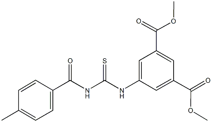 dimethyl 5-({[(4-methylbenzoyl)amino]carbothioyl}amino)isophthalate 结构式