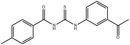 N-(3-acetylphenyl)-N'-(4-methylbenzoyl)thiourea 结构式