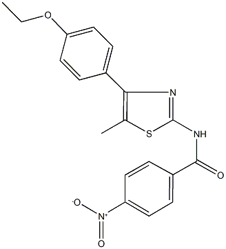 N-[4-(4-ethoxyphenyl)-5-methyl-1,3-thiazol-2-yl]-4-nitrobenzamide 结构式