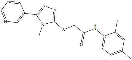 N-(2,4-dimethylphenyl)-2-{[4-methyl-5-(3-pyridinyl)-4H-1,2,4-triazol-3-yl]sulfanyl}acetamide 结构式