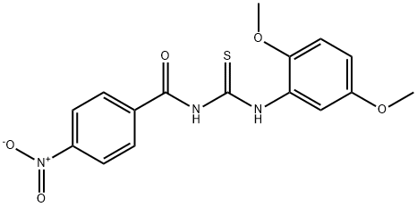 N-(2,5-dimethoxyphenyl)-N'-{4-nitrobenzoyl}thiourea 结构式