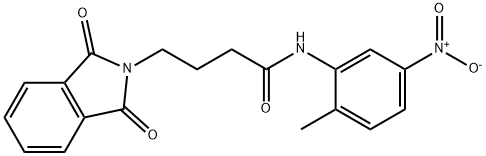 4-(1,3-dioxo-1,3-dihydro-2H-isoindol-2-yl)-N-{5-nitro-2-methylphenyl}butanamide 结构式