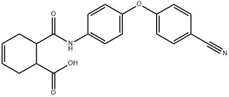 6-{[4-(4-cyanophenoxy)anilino]carbonyl}-3-cyclohexene-1-carboxylic acid 结构式