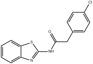 N-(1,3-benzothiazol-2-yl)-2-(4-chlorophenyl)acetamide 结构式