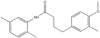 N-(2,5-dimethylphenyl)-4-(4-methoxy-3-methylphenyl)butanamide 结构式