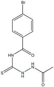 N-[(2-acetylhydrazino)carbothioyl]-4-bromobenzamide 结构式