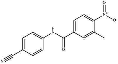 N-(4-cyanophenyl)-4-nitro-3-methylbenzamide 结构式