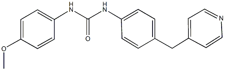 N-(4-methoxyphenyl)-N'-[4-(4-pyridinylmethyl)phenyl]urea 结构式