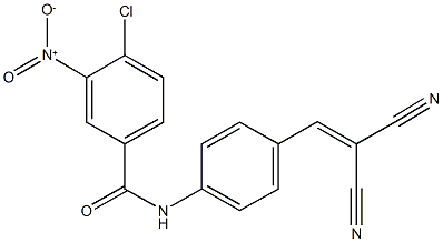 4-chloro-N-[4-(2,2-dicyanovinyl)phenyl]-3-nitrobenzamide 结构式