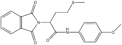 2-(1,3-dioxo-1,3-dihydro-2H-isoindol-2-yl)-N-(4-methoxyphenyl)-4-(methylsulfanyl)butanamide 结构式