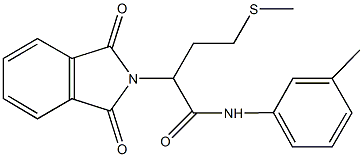 2-(1,3-dioxo-1,3-dihydro-2H-isoindol-2-yl)-N-(3-methylphenyl)-4-(methylsulfanyl)butanamide 结构式