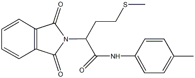 2-(1,3-dioxo-1,3-dihydro-2H-isoindol-2-yl)-N-(4-methylphenyl)-4-(methylsulfanyl)butanamide 结构式