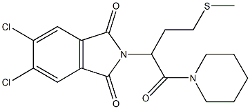 5,6-dichloro-2-[3-(methylsulfanyl)-1-(1-piperidinylcarbonyl)propyl]-1H-isoindole-1,3(2H)-dione 结构式