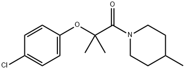 1-[2-(4-chlorophenoxy)-2-methylpropanoyl]-4-methylpiperidine 结构式