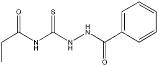 N-[(2-benzoylhydrazino)carbothioyl]propanamide 结构式