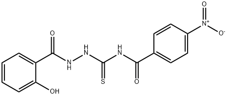 N-{[2-(2-hydroxybenzoyl)hydrazino]carbothioyl}-4-nitrobenzamide 结构式