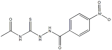 N-[(2-{4-nitrobenzoyl}hydrazino)carbothioyl]acetamide 结构式