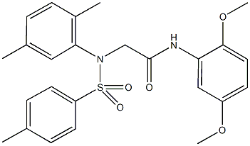 N-(2,5-dimethoxyphenyl)-2-{2,5-dimethyl[(4-methylphenyl)sulfonyl]anilino}acetamide 结构式