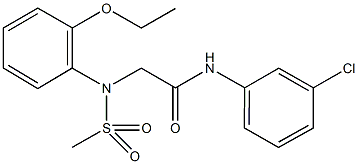 N-(3-chlorophenyl)-2-[2-ethoxy(methylsulfonyl)anilino]acetamide 结构式