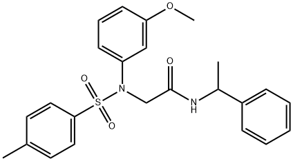 2-{3-METHOXY[(4-METHYLPHENYL)SULFONYL]ANILINO}-N-(1-PHENYLETHYL)ACETAMIDE 结构式