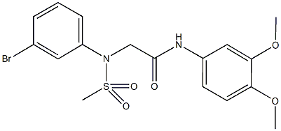 2-[3-bromo(methylsulfonyl)anilino]-N-(3,4-dimethoxyphenyl)acetamide 结构式