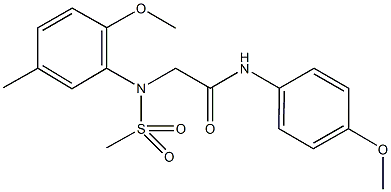 2-[2-methoxy-5-methyl(methylsulfonyl)anilino]-N-(4-methoxyphenyl)acetamide 结构式