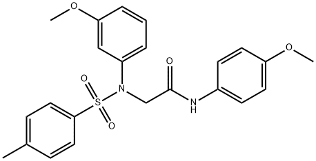 2-{3-methoxy[(4-methylphenyl)sulfonyl]anilino}-N-(4-methoxyphenyl)acetamide 结构式