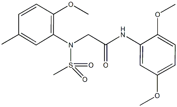 N-(2,5-dimethoxyphenyl)-2-[2-methoxy-5-methyl(methylsulfonyl)anilino]acetamide 结构式