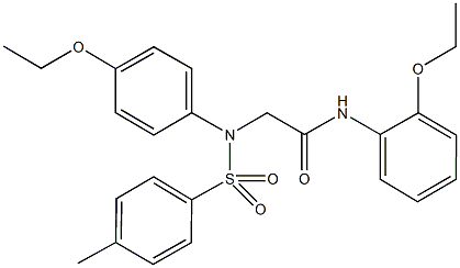 2-{4-ethoxy[(4-methylphenyl)sulfonyl]anilino}-N-(2-ethoxyphenyl)acetamide 结构式