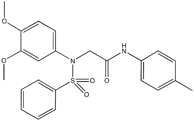 2-[3,4-dimethoxy(phenylsulfonyl)anilino]-N-(4-methylphenyl)acetamide 结构式