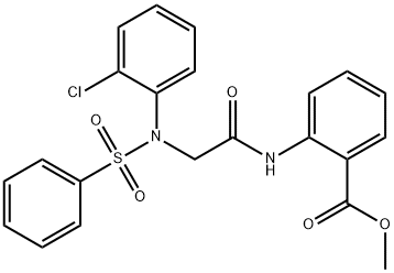 methyl 2-({[2-chloro(phenylsulfonyl)anilino]acetyl}amino)benzoate 结构式