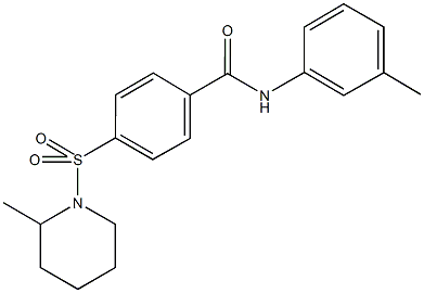 N-(3-methylphenyl)-4-[(2-methylpiperidin-1-yl)sulfonyl]benzamide 结构式