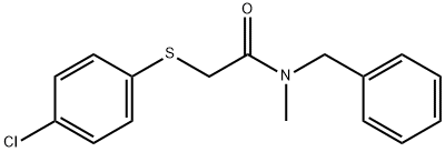 N-benzyl-2-[(4-chlorophenyl)sulfanyl]-N-methylacetamide 结构式