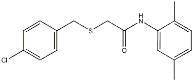 2-[(4-chlorobenzyl)sulfanyl]-N-(2,5-dimethylphenyl)acetamide 结构式