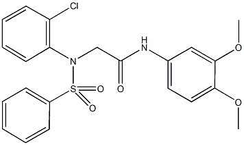 2-[2-chloro(phenylsulfonyl)anilino]-N-(3,4-dimethoxyphenyl)acetamide 结构式